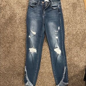 KanCan Blue Skinny Distressed Jeans